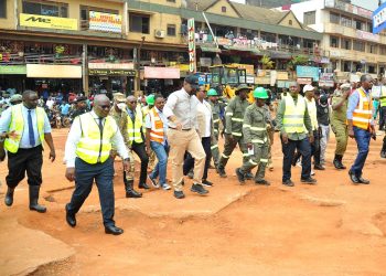 Gen Muhoozi inspects ongoing city roadworks by SFC