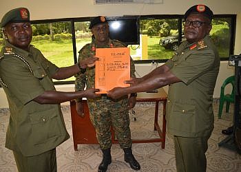 Lt Col Kaggwa takes over command of 204 Ant-Air Craft brigade 