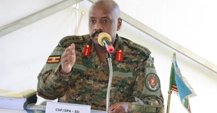UPDF offices are not permanent says Gen Muhoozi as Elwelu, Kyanda hand over