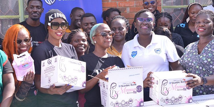 Blu3, Stanbic donate essential medical supplies to Kansanga slum teenage mothers
