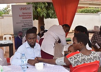 Unicaf University’s free medical camp draws hundreds