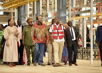 King Mswati visits Kiira vehicle plant in Jinja