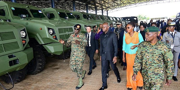 Visit to Fine Spinners, UPDF’s Luweero industries excites Gabon interim president, Nguema