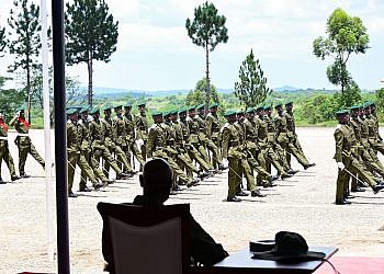 Museveni passes out 203 officer cadets at Kabamba