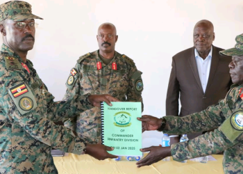 Maj Gen Don Nabasa hands over UPDF third division command to Brig Sserunkuma