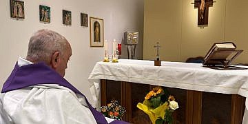 Relief to faithful as first image of Pope Francis since hospitalisation is released