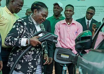 First ever gov’t electric vehicle charging station launched in Kampala