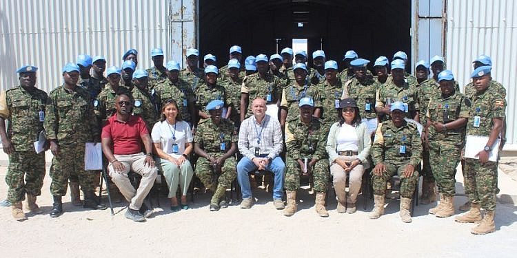 UPDF troops under UN guard unit in Somalia complete security, induction training