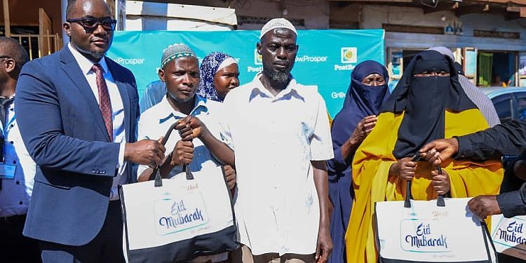PostBank Uganda Donates Food Packages to Kalerwe Mosque to Support 200 Families ahead of  Eid