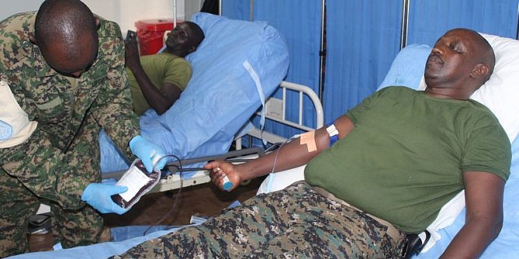 UPDF UN Guard Unit troops launch blood donation drive in Somalia