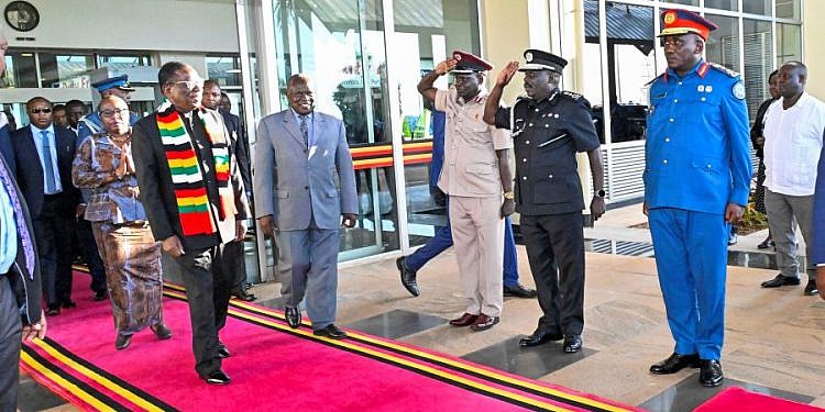 Zimbabwe President Mnangagwa in Uganda for Forum on Sustainable Development
