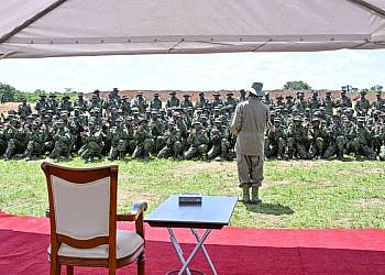 Museveni urges UPDF soldiers to fight infrastructure vandalism