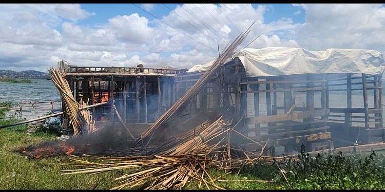 NEMA dismantles illegal floating structure on Lake Victoria, two arrested