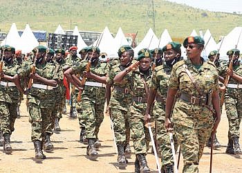 Gen. Muhoozi orders female UPDF soldiers to always wear skirts on parade