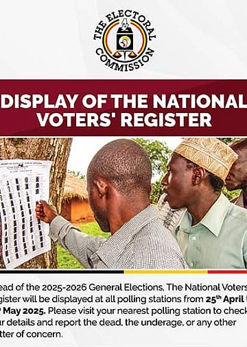 EC urges Ugandans to verify voter information as display of register continues