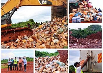 URA destroys over 100 tons of unstamped goods