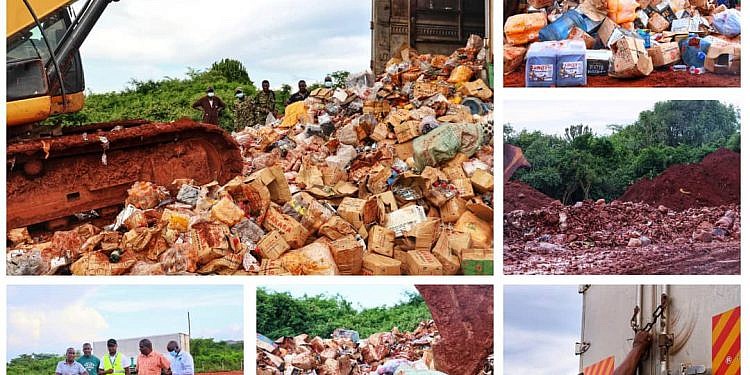 URA destroys over 100 tons of unstamped goods