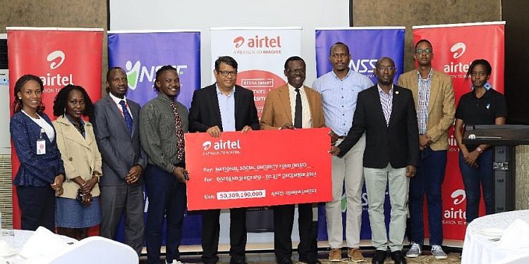 Airtel pays Shs50.31bn in dividends to NSSF
