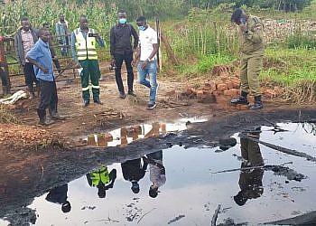 Two arrested as NEMA investigates oil factory for wastes choking Mukono villages