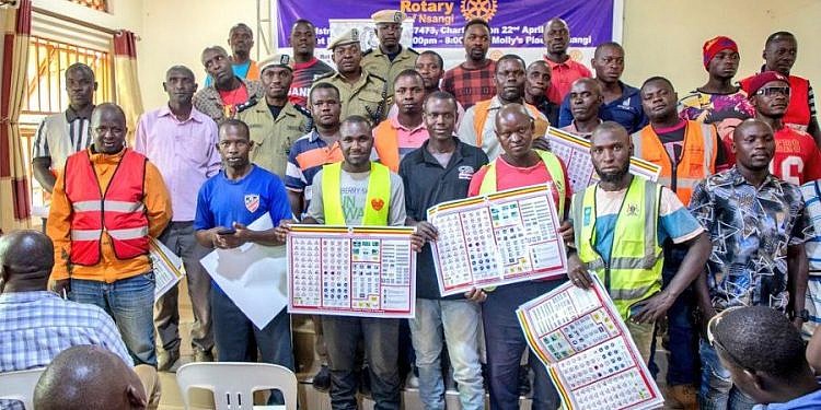 Police train boda boda riders on road safety