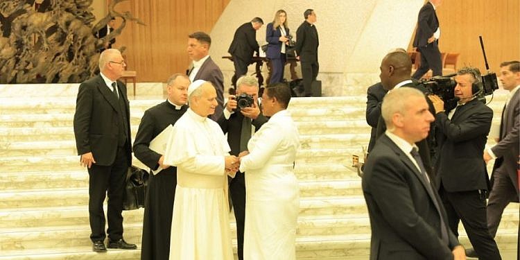 Speaker Among meets Pope Leo XIV in Rome