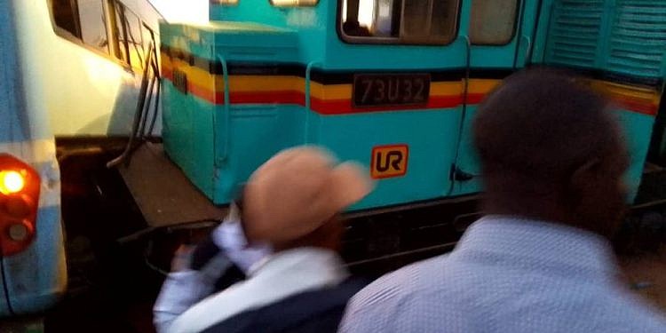 Speeding bus rams into moving train in Mukono