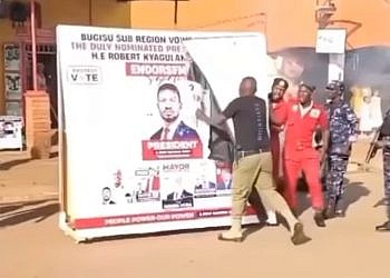 Police investigate officer captured on video tearing Bobi Wine’s poster