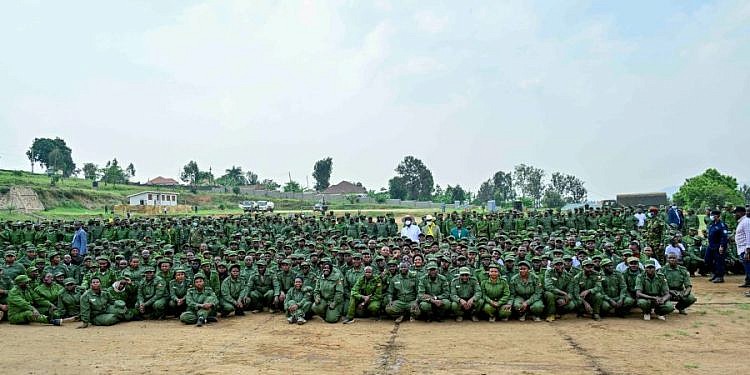 Museveni passes out 1,300 secondary school teachers after completing patriotism training