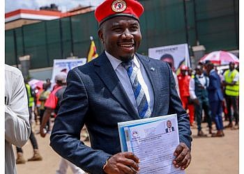 Journalist Zambaali Mukasa handed NUP card for Nansana Municipality