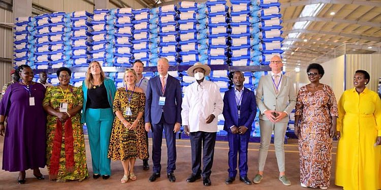 Museveni opens shs110bn East Africa’s biggest fish feed factory in Buikwe