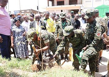UPDF, Masaka residents join forces in tree planting drive