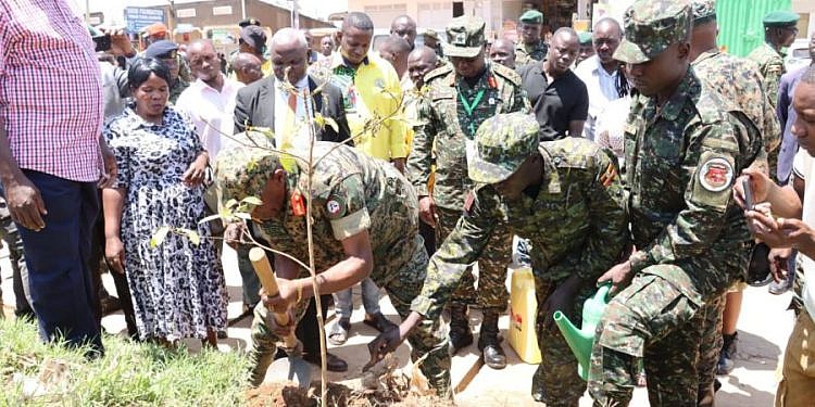 UPDF, Masaka residents join forces in tree planting drive