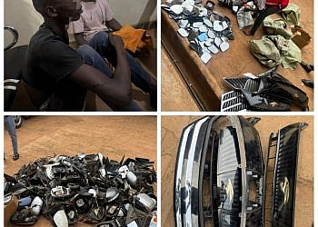 Police arrest two  in motor vehicle parts theft operation in Kampala