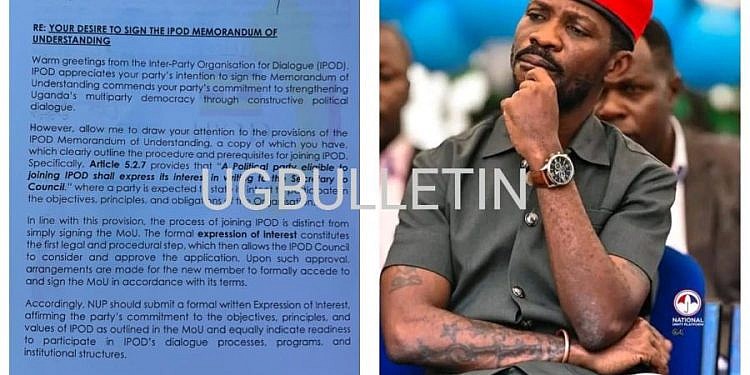 NUP given conditions before being admitted to IPOD