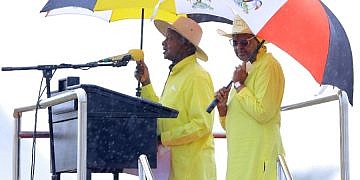 In pictures: Rain-soaked rally in Napak wraps up Museveni campaign trail in Karamoja