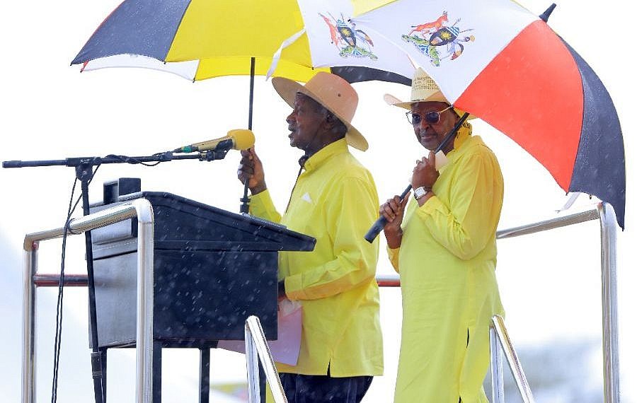 In pictures: Rain-soaked rally in Napak wraps up Museveni campaign trail in Karamoja