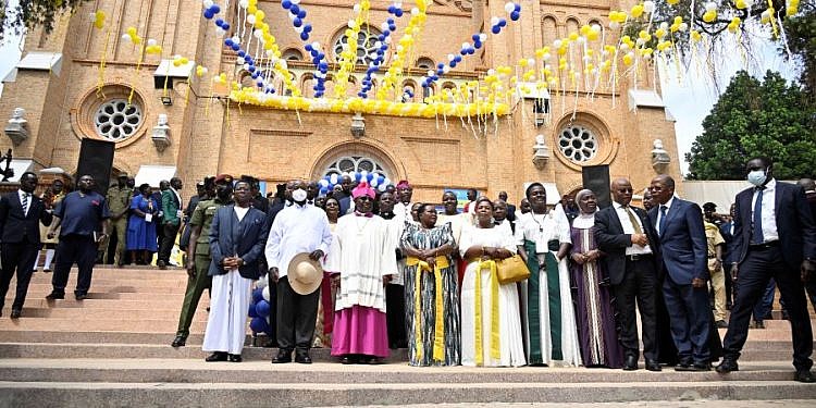 Museveni asks Catholics to work hard, support church nation at Lubaga Cathedral’s 100 years