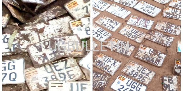 Police recover 40 buried motorcycle number plates in Oyam