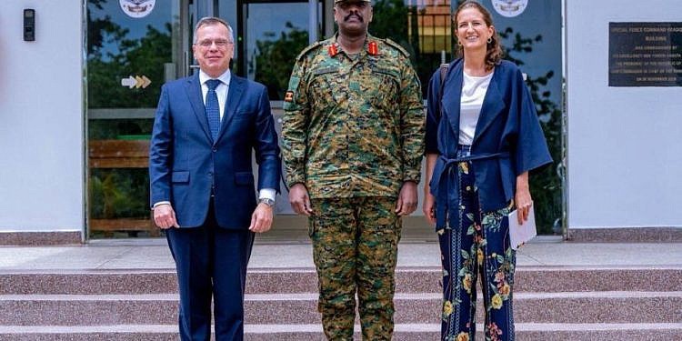 Gen Muhoozi, Belgian ambassador discuss strengthening Uganda–Belgium defence cooperation