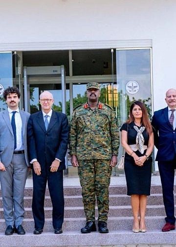 Gen Kainerugaba Meets Italian Ambassador, Leonardo officials to strengthen defence cooperation