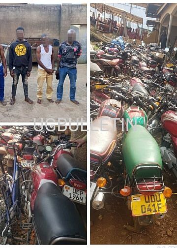 Four arrested, 40 stolen motorcycles recovered in Masaka Police operation