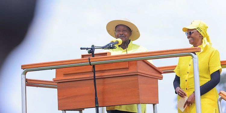 Handle peace carefully, it can cut when broken— Otafiire to Ugandans as Museveni campaigns in Mitooma