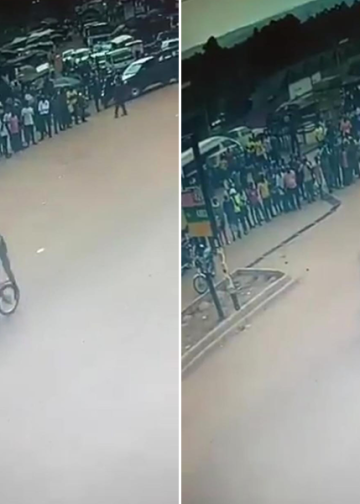 Motorcyclist in viral video knocking policeman arrested