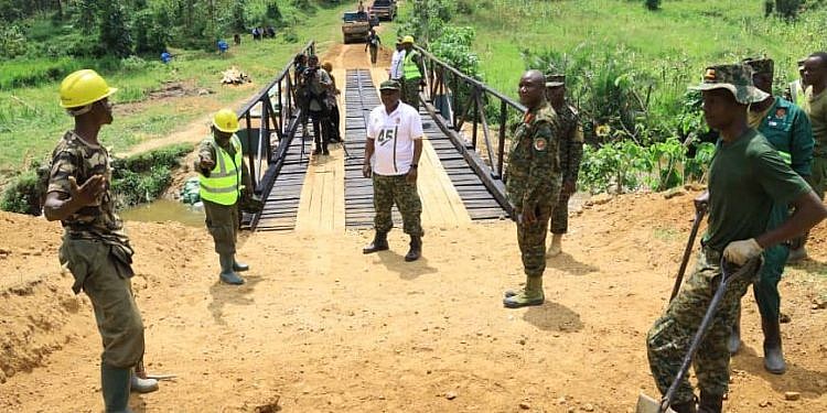 UPDF builds key bridge in Kanungu to improve connectivity