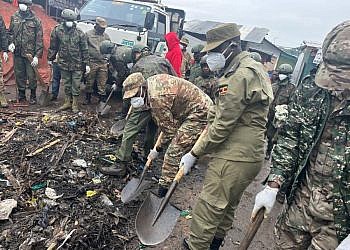 UPDF, Police clean Entebbe town, medical outreach in pre-Tarehe Sita activities