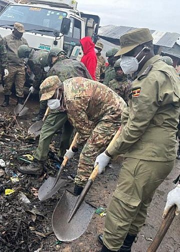 UPDF, Police clean Entebbe town, medical outreach in pre-Tarehe Sita activities