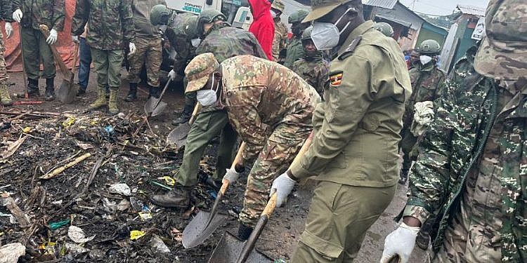 UPDF, Police clean Entebbe town, medical outreach in pre-Tarehe Sita activities