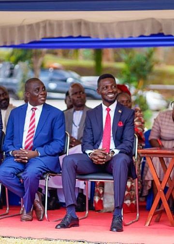 Katikkiro Mayiga praises NUP’s use of national flag as Bobi pays courtesy visit to Bulange
