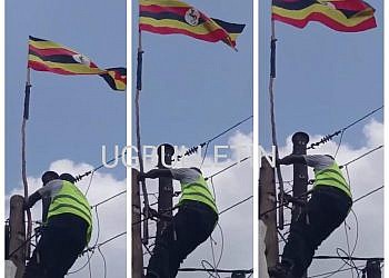 UEDCL warns against hanging posters, flags on power lines