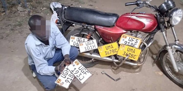 Two arrested over boda boda theft in Lamwo, stolen number plates recovered